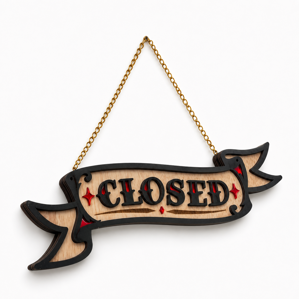 Open Closed Hanging Sign