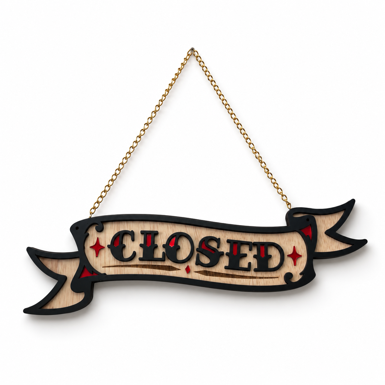 Open Closed Hanging Sign