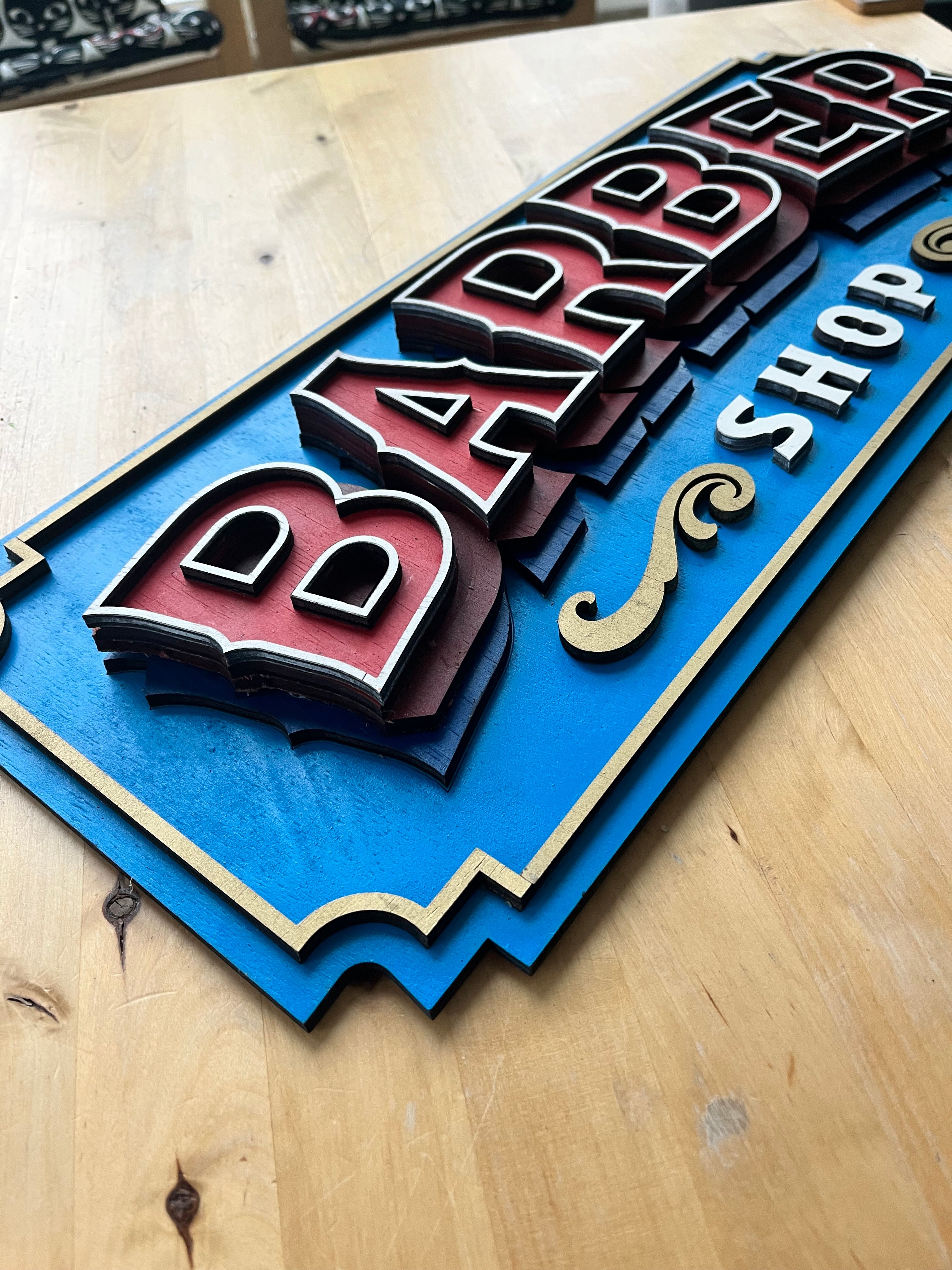 Eye-Catching Barber Shop Sign: Perfect for Your Business