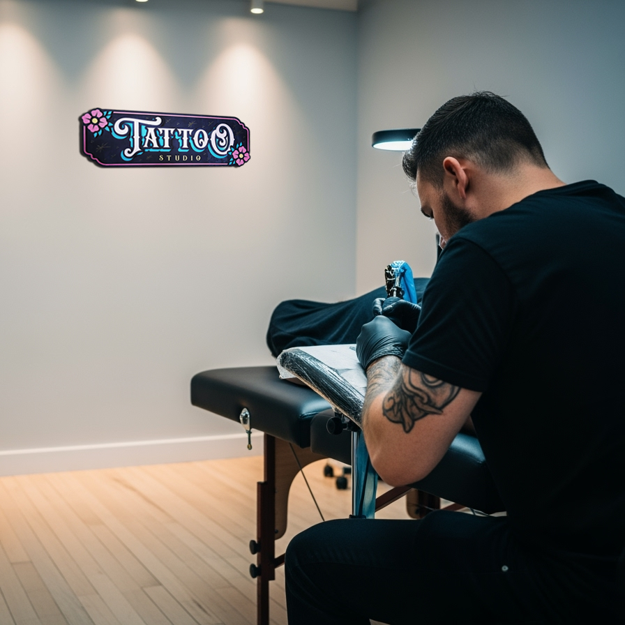 Spring Vibes Tattoo Sign