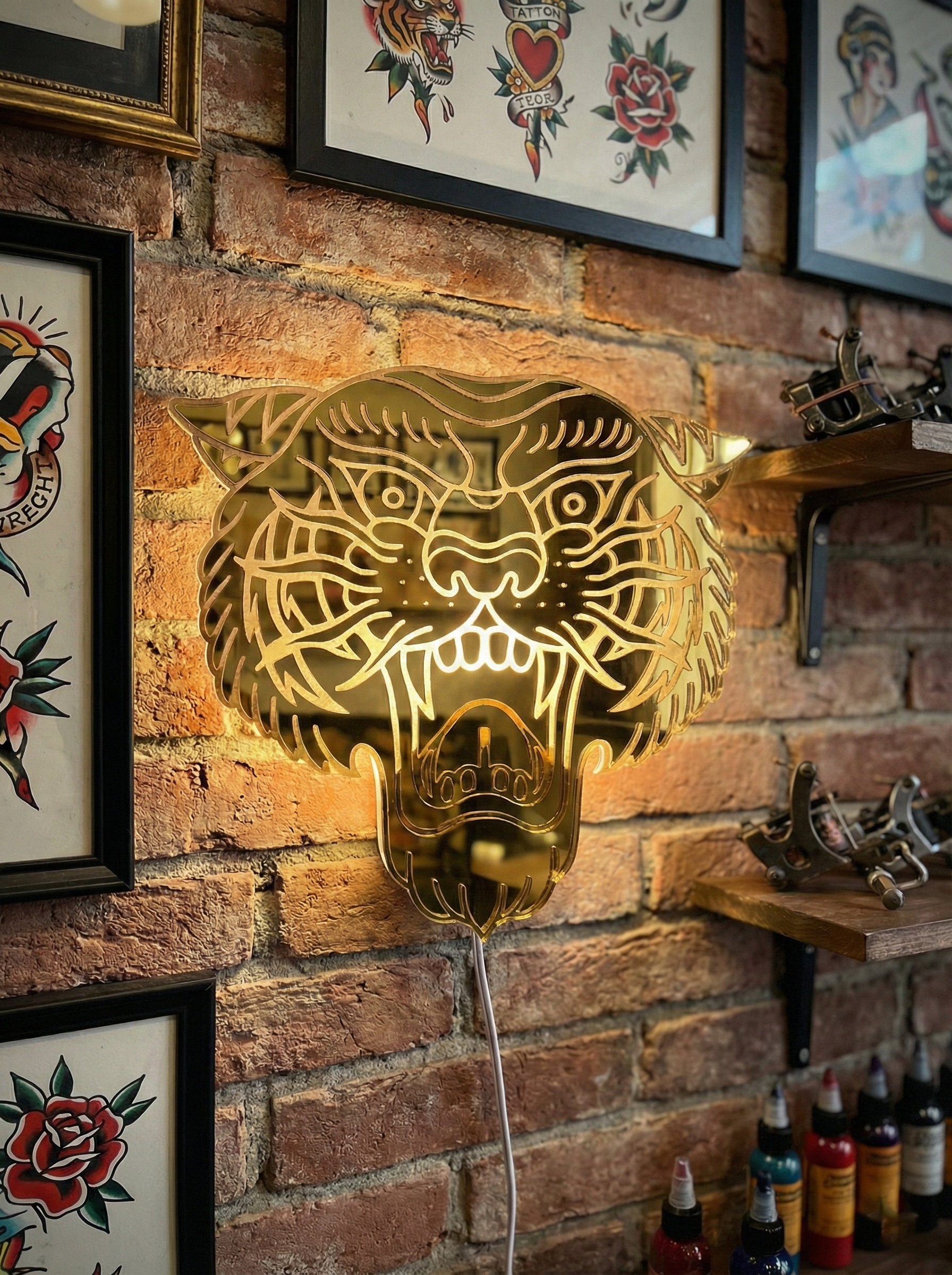 Way of the Tiger | Handgemaakte Tattoo Lamp