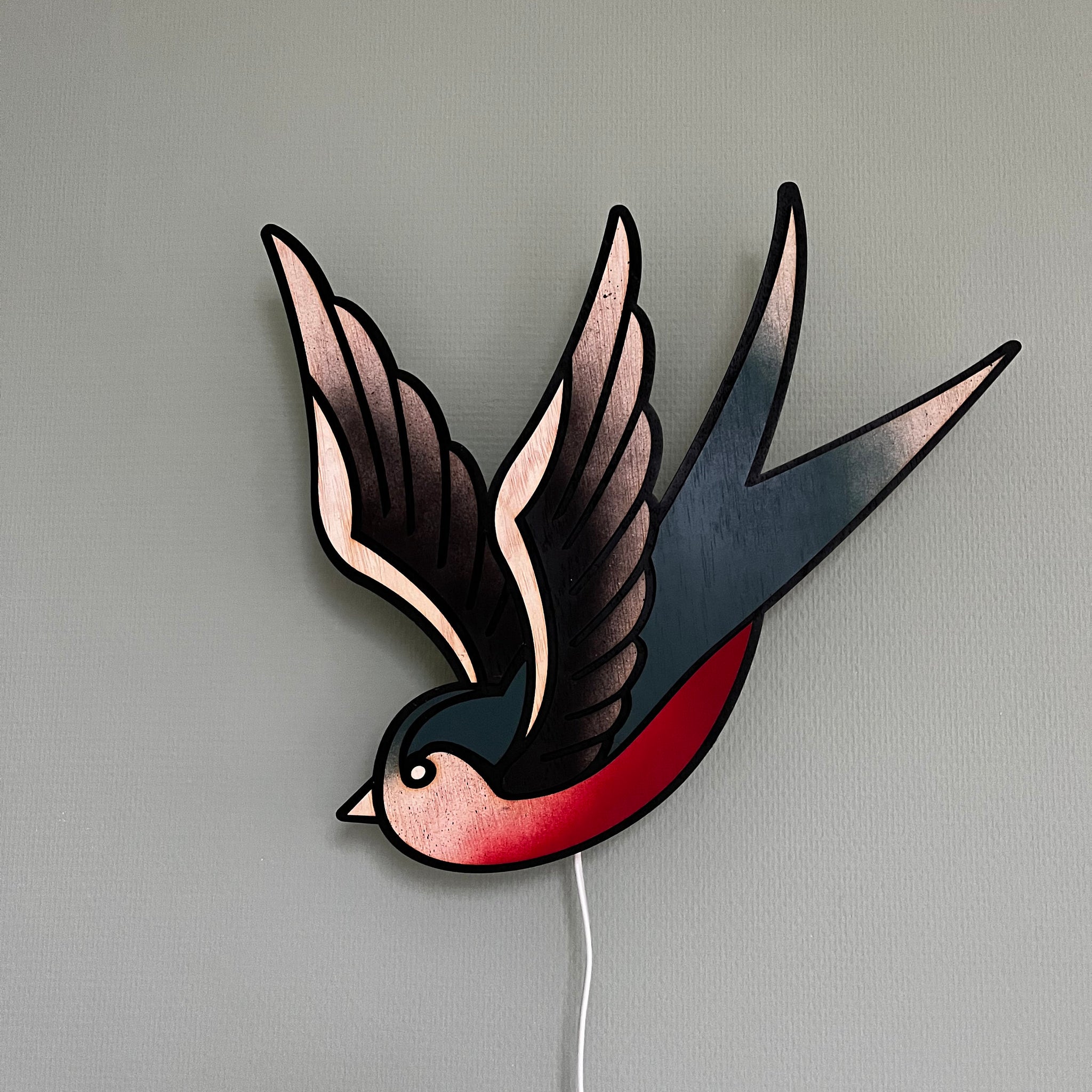 Swallow Tattoo Lamp