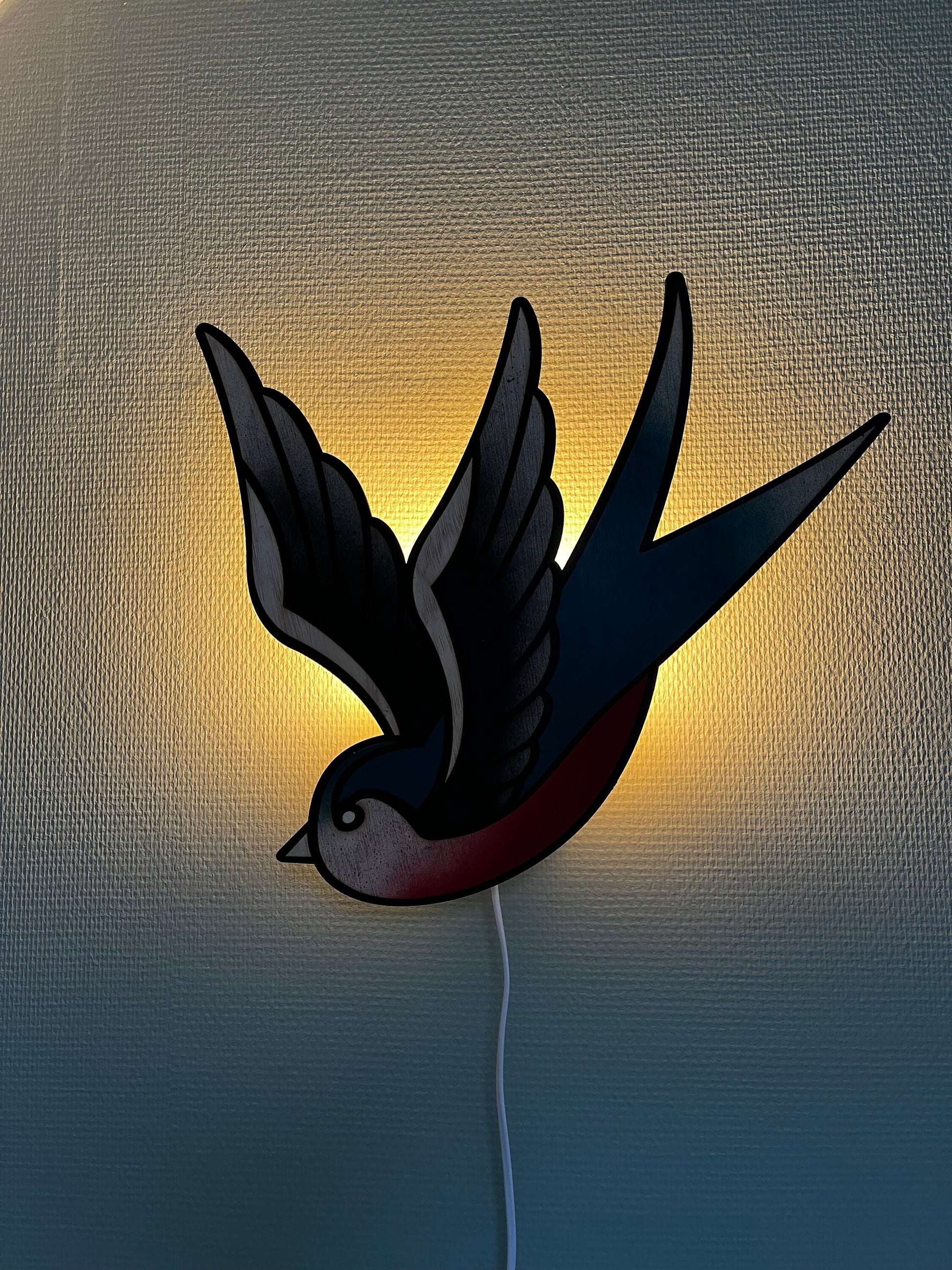 Swallow Tattoo Lamp