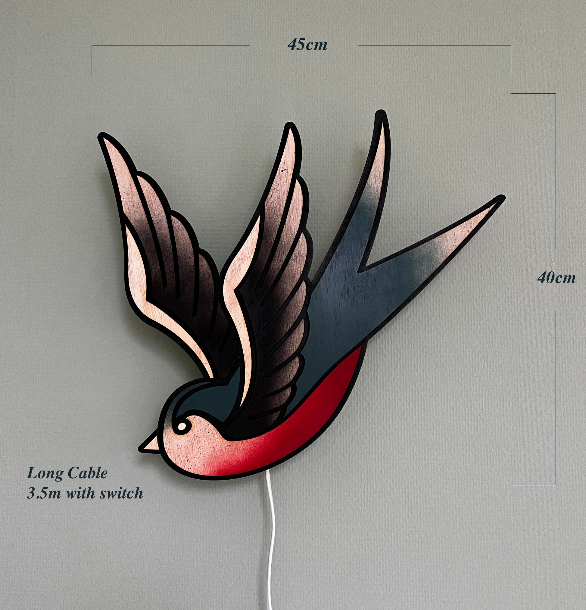 Swallow Tattoo Lamp