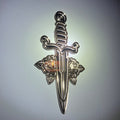 Tattoo Mirror - Dagger - Roses - Mirror - Wall Art - Wall Decor - Acrylic - Unique Wall Mirror - Knife - Golden - Silver - Flower - Blade