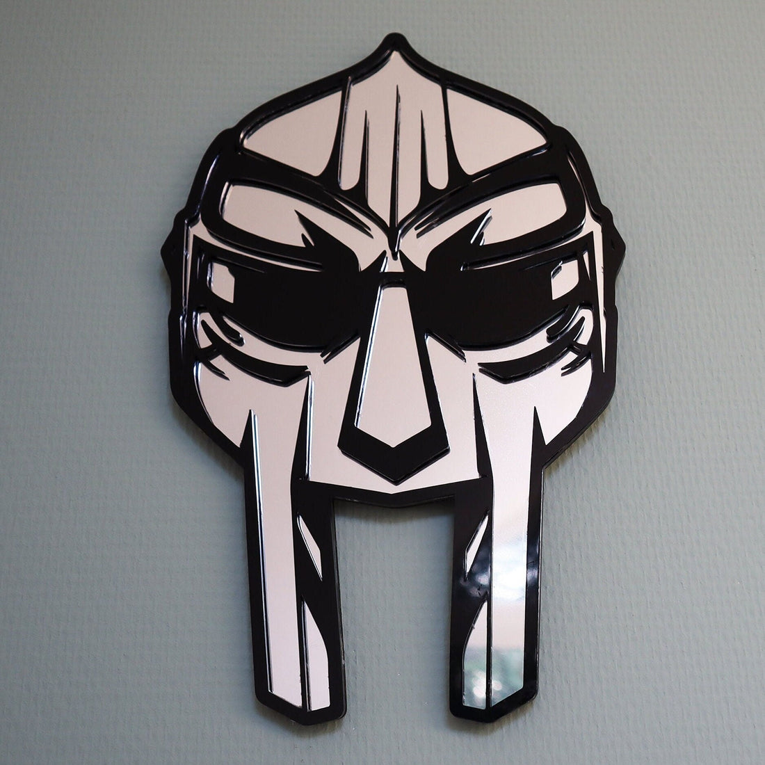 Handmade MF Doom Mirror Mask | Wall Decor | Wall Art | Unique Home Decor | Hip Hop Art | Music Legend Tribute | Statement Piece