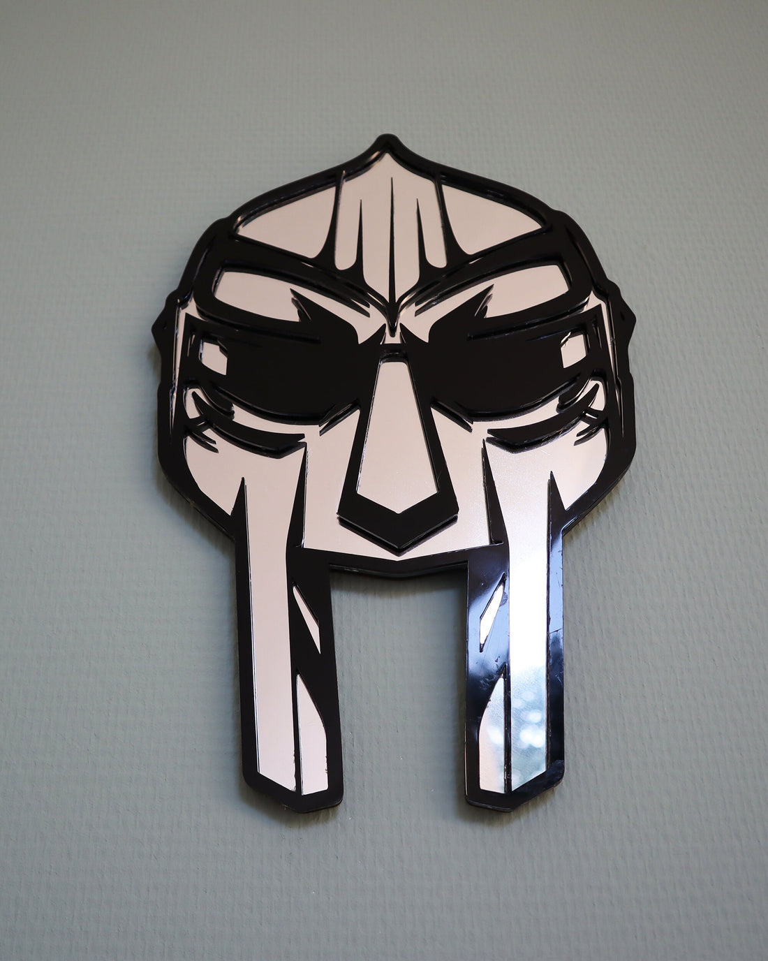 Handmade MF Doom Mirror Mask | Wall Decor | Wall Art | Unique Home Decor | Hip Hop Art | Music Legend Tribute | Statement Piece