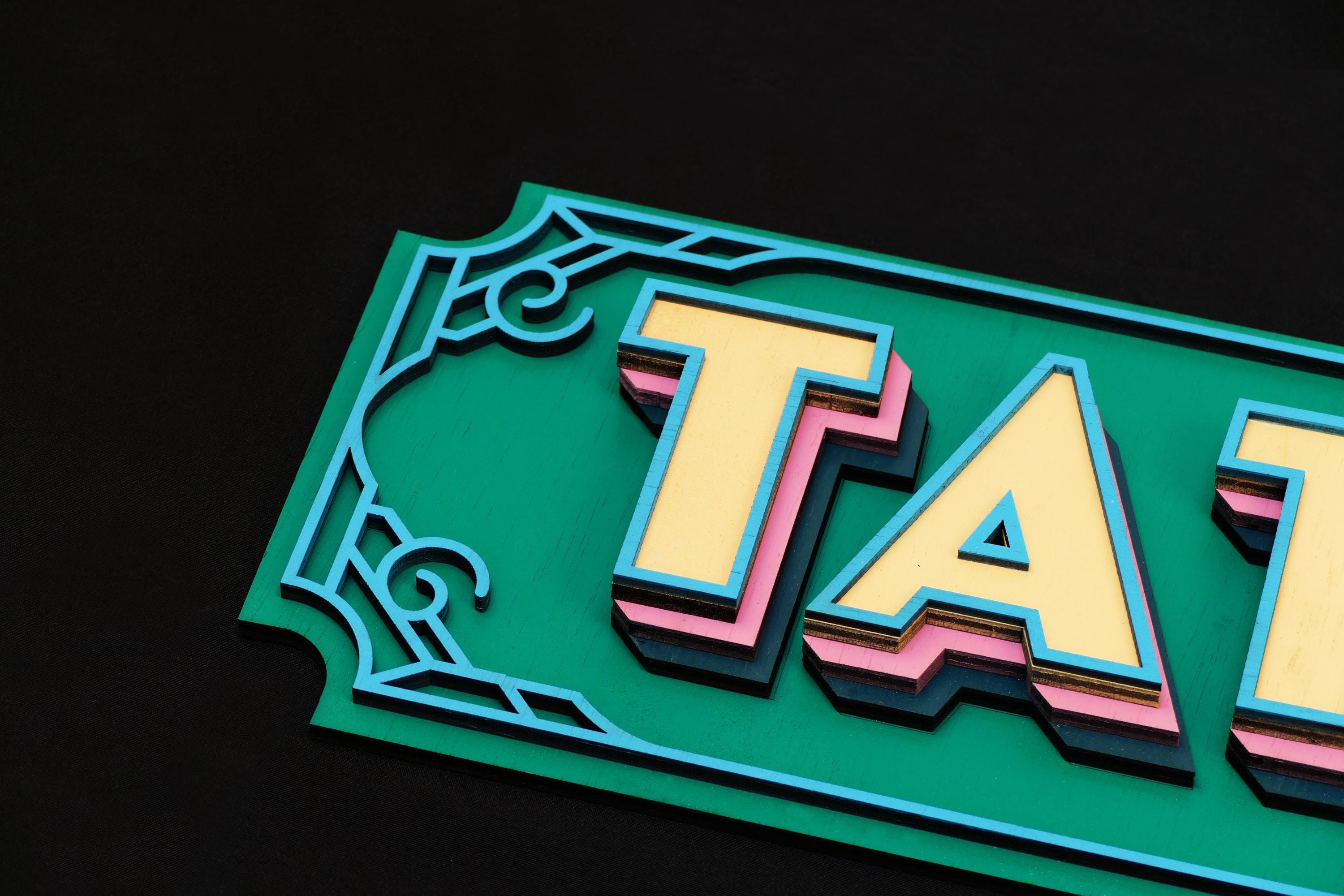 Tattoo Sign – Wooden Wall Art for Studios, Shops, and Home Decor, Perfect for Adding Personality and Style to Any Space
