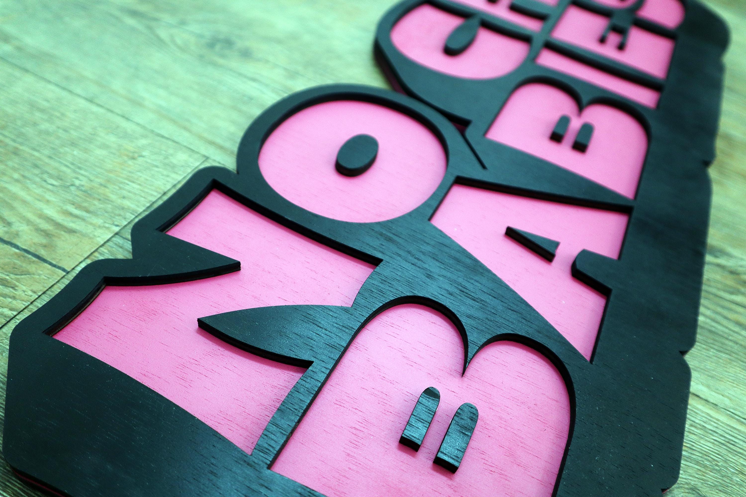 No Cry Babies Wooden Layered Sign – Original Laser Cut Design, Hand Painted Wall Art, Made to Order, Handmade in the Netherlands