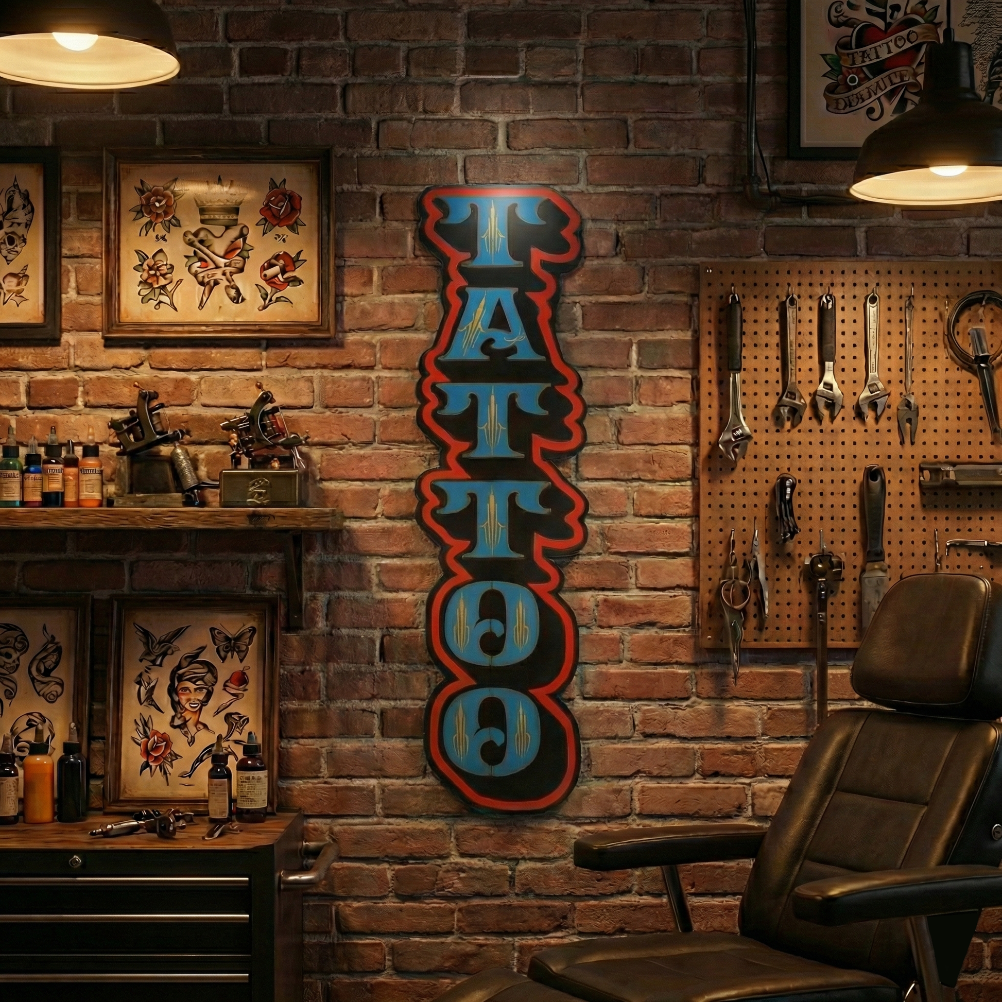 Tattoo Sign Royale | Handgemaakt Wandbord van Hout