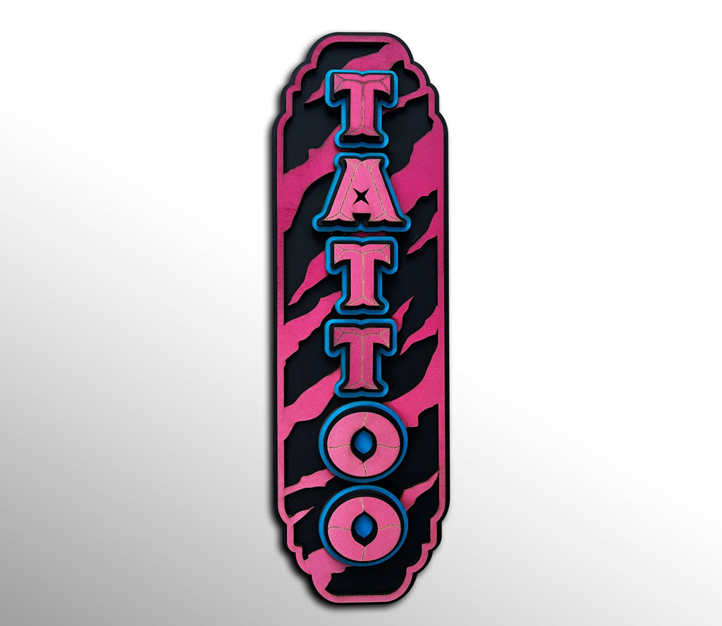 Tattoo Sign Tiger print animal print pink

